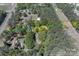 Aerial view showing lot lines, surrounding trees and shrubs of this hidden treasure at 1774 Hwy 55 E Hwy, Clover, SC 29710