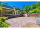 Brick patio with seating area, and brick wall with white gate at 1774 Hwy 55 E Hwy, Clover, SC 29710