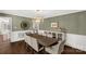 Charming dining room boasts paneled walls, ample lighting and space for entertaining at 1774 Hwy 55 E Hwy, Clover, SC 29710