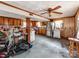 Large kitchen with stainless steel appliances, wood cabinets, a ceiling fan, and potential for modern upgrades at 265 Sailboat Dr, Salisbury, NC 28146