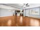 Living room looking into the kitchen, which features stainless steel appliances and a kitchen island at 2687 Glenn St, Newton, NC 28658