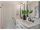 Elegant bathroom with double sinks, black fixtures, and ample counter space for toiletries at 2827 Temple Ln, Charlotte, NC 28205