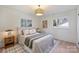 Cozy bedroom with a queen-sized bed, plush pillows, and natural light from two windows at 2827 Temple Ln, Charlotte, NC 28205