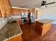 Beautiful kitchen with stainless steel appliances, granite countertops, and a central island for food preparation at 326 Anderson Grove Church Rd, Albemarle, NC 28001