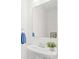 Bathroom with pedestal sink, modern faucet, and neutral walls at 4021 Eckels Dr, Charlotte, NC 28215