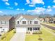 Beautiful two-story home featuring a well-maintained lawn, two-car garage and inviting front porch at 4021 Eckels Dr, Charlotte, NC 28215