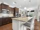 Modern kitchen island featuring a granite countertop with stainless steel appliances and bar stool seating at 4028 Shadowbrook Rd, Waxhaw, NC 28173