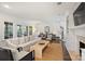Bright and airy living room with hardwood floors, a fireplace, and an open layout at 4117 Tyng Way, Charlotte, NC 28211