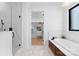 Bright bathroom with a luxurious tub, walk-in shower, and large walk-in closet at 515 Deanne Dr, Rock Hill, SC 29730