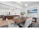 Open-concept kitchen and dining area featuring contemporary lighting, appliances, and decor throughout the space at 515 Deanne Dr, Rock Hill, SC 29730