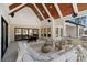 This outdoor living space includes an outdoor kitchen and ample seating for gatherings at 515 Deanne Dr, Rock Hill, SC 29730