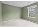 Inviting bedroom with green walls, carpet, and a window, offering a serene and cozy retreat for rest and relaxation at 8932 Raven Park Dr, Charlotte, NC 28216