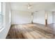 Spacious living room showcasing gleaming hardwood floors and abundant natural light at 108 Sarah Ave, Newton, NC 28658