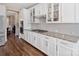 Bright kitchen features granite countertops, stainless steel appliances and white cabinets at 2033 Folkstone Ln, Indian Land, SC 29720