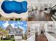 Aerial view of a sparkling in-ground pool with stone landscaping and concrete surround at 2033 Folkstone Ln, Indian Land, SC 29720
