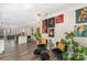 Open living space with decor, chandelier lighting, and hardwood flooring at 2130 Blewett Dr, Charlotte, NC 28269