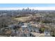 Aerial view of community with skyline in the background at 2721 Kilgo Way, Charlotte, NC 28205