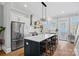 Modern kitchen with a large island, stainless steel appliances, and white subway tile backsplash at 2721 Kilgo Way, Charlotte, NC 28205