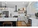 Well-appointed kitchen with white cabinetry, open shelving, and stainless steel appliances at 2721 Kilgo Way, Charlotte, NC 28205