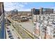 Scenic city views are visible from this private balcony featuring see through railings at 315 Arlington Ave # 1206, Charlotte, NC 28203