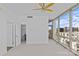 Neutral bedroom features city views, nearby bath, and a door to a convenient closet at 315 Arlington Ave # 1206, Charlotte, NC 28203