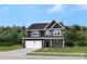 Charming two-story home with stone accents, a two-car garage, and a manicured lawn at 318 Balboa St, Matthews, NC 28104