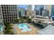 Rooftop pool and patio with skyline views at 333 W Trade St # 2503, Charlotte, NC 28202