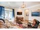 Relaxing living area with comfortable seating, a mounted TV, and access to an outdoor patio at 3925 Rothwood Ln, Harrisburg, NC 28075