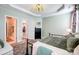 View of main bedroom showing connecting doorways to the bathroom and kitchen at 3925 Rothwood Ln, Harrisburg, NC 28075