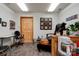 View of salon space featuring chair, table and manicure set up at 4009 Polkville Rd, Shelby, NC 28150