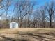 A small storage shed with light blue metal at 5534 Little Mountain Rd, Catawba, NC 28609