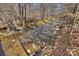 A serene creek runs alongside the property, offering a tranquil natural retreat and enhanced privacy at 9505 Kent Village Dr, Charlotte, NC 28269