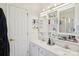 Bathroom with double vanity, ample storage, and a walk-in shower at 14429 Planters Knob Ln, Charlotte, NC 28273