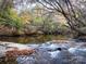Scenic river view featuring a gentle stream, lush vegetation, and a peaceful natural setting at 153 Badenyon Pl, Union Grove, NC 28689