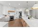 Well-equipped kitchen with a center island, custom cabinetry, and a built-in refrigerator at 16439 Jetton Rd, Cornelius, NC 28031