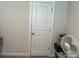 This room features a door, electric outlets, fan and boxes at 202 J.P. Dr # 183, Albemarle, NC 28001