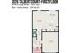 First floor plan showcasing the kitchen, living room, dining area, garage, and porch layout at 2026 Talbert Ct, Charlotte, NC 28214