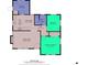 The floor plan shows a living room, kitchen, dining area, two bedrooms and one bathroom at 2900 Morson St, Charlotte, NC 28208