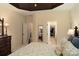 Spacious main bedroom featuring ensuite bathroom, closet and soft carpet at 4006 Hickory View Dr, Fort Mill, SC 29707