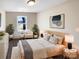 Cozy bedroom with a comfortable bed, stylish decor, and ample natural light for a relaxing atmosphere at 4808 Cedar Ct, Gastonia, NC 28056