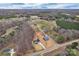 Expansive aerial view of the property showcasing its generous lot size and surrounding landscape at 5348 Crouse Rd, Crouse, NC 28033