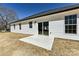 Backyard patio with a sliding glass door at 603 N Elm St, Cherryville, NC 28021