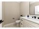 Bathroom boasts white marble countertops and modern fixtures at 603 N Elm St, Cherryville, NC 28021