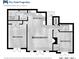 Basement layout features two bedrooms, a utility closet, bathroom and stairs to the main floor at 627 Birdie Ln # 21/22, Norwood, NC 28128