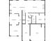 Detailed first-floor floor plan featuring kitchen, living spaces, garages, bathroom and a bedroom at 11123 River Oaks Nw Dr, Concord, NC 28027