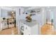 Stylish kitchen island with granite countertop, seating, and wine storage, perfect for entertaining at 1116 Berry Ridge Rd, Charlotte, NC 28270
