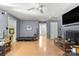 Spacious living room features hardwood floors, neutral paint, and abundant natural light at 1210 Brookwood Dr, Shelby, NC 28150