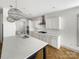 Bright kitchen boasts a large island, stainless steel appliances, and white cabinets at 12326 Cranberry Glades Dr, Cornelius, NC 28031
