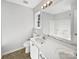 Clean bathroom featuring a tub/shower combination, vanity, and updated fixtures at 13510 Tranters Creek Ln, Charlotte, NC 28273