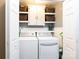 Well-organized laundry room with washer, dryer, and built-in storage for a clutter-free space at 1661 California Rd, York, SC 29745